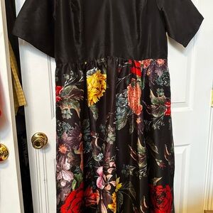 Women’s Floral and Black formal Dress